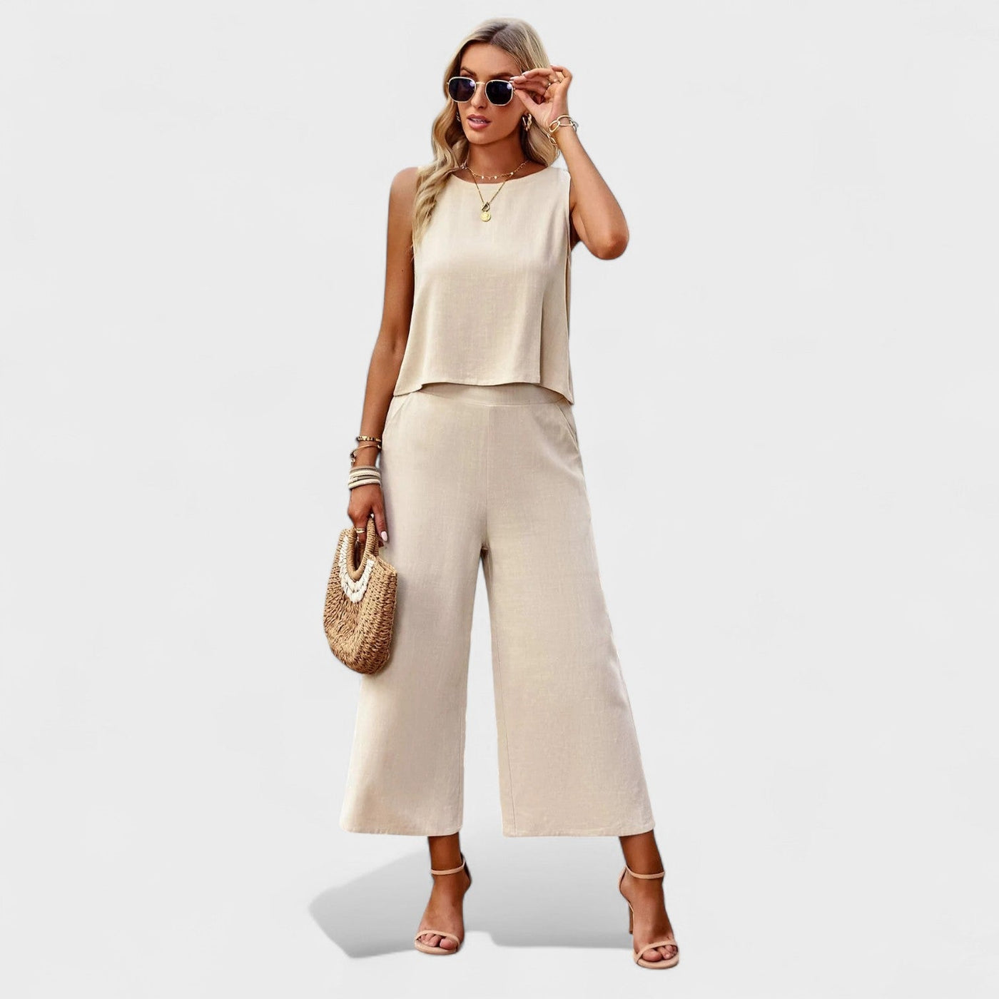 Mónika - Lenvászon Szett