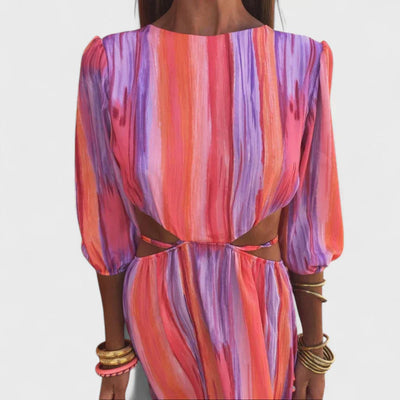 Azevedo – Elegáns Kivágásokkal Díszített Hosszú Ruha