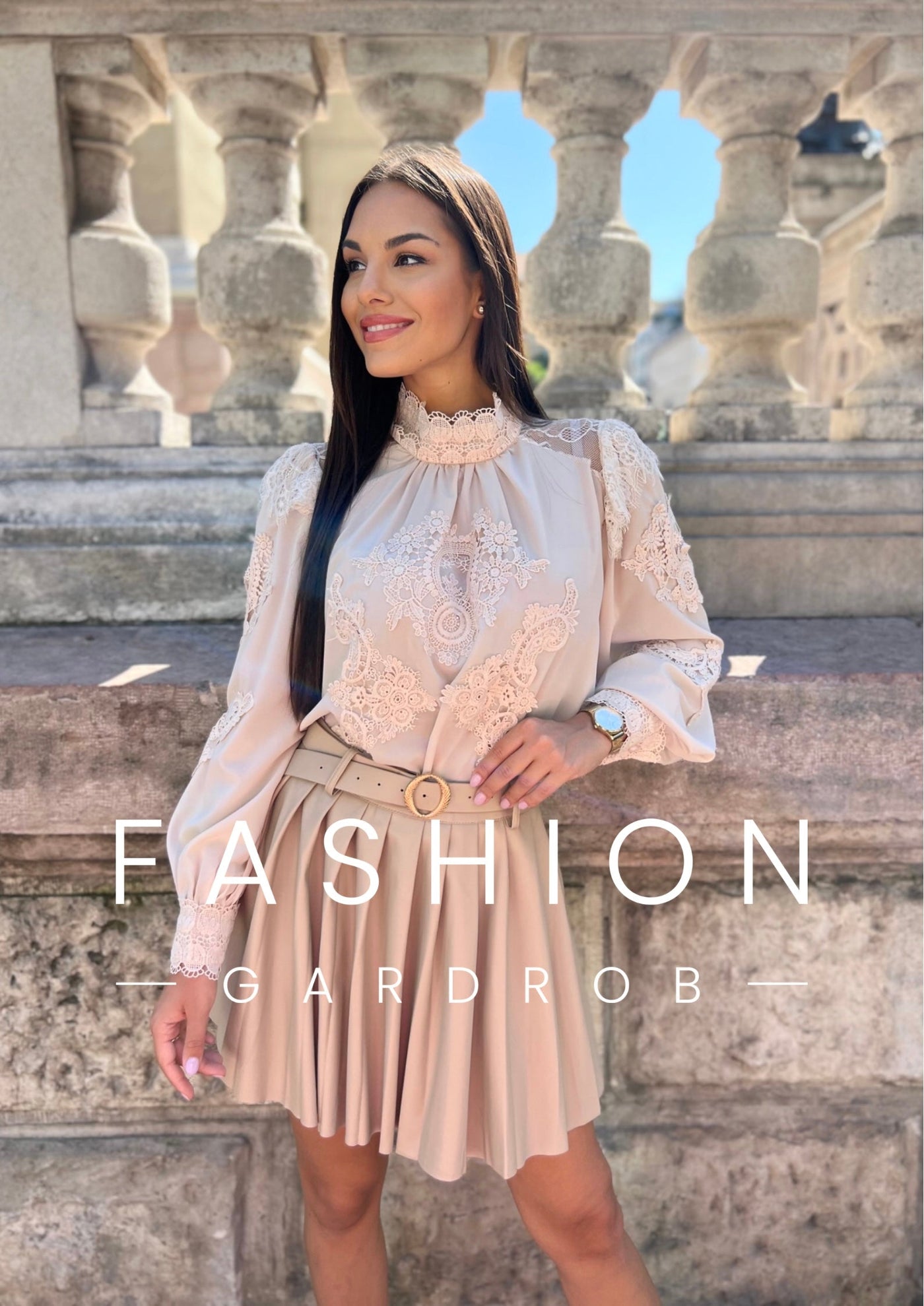 Léna - Bőr hatású rakott szoknya